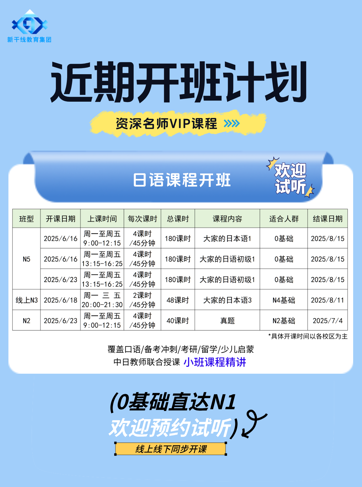日語培訓|沈陽新干線日語N5/N3/N2課程本周開班!從零基礎到N1,精準